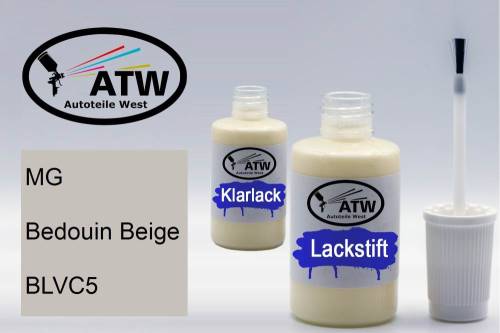 MG, Bedouin Beige, BLVC5: 20ml Lackstift + 20ml Klarlack - Set, von ATW Autoteile West.